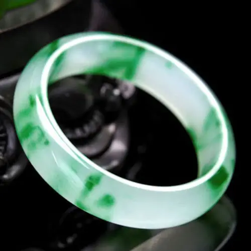 

N1586 new fashion Beautiful Natural white Jadeite Gems (A0427) green Jade Bracelet -Bride jewelry free shipping