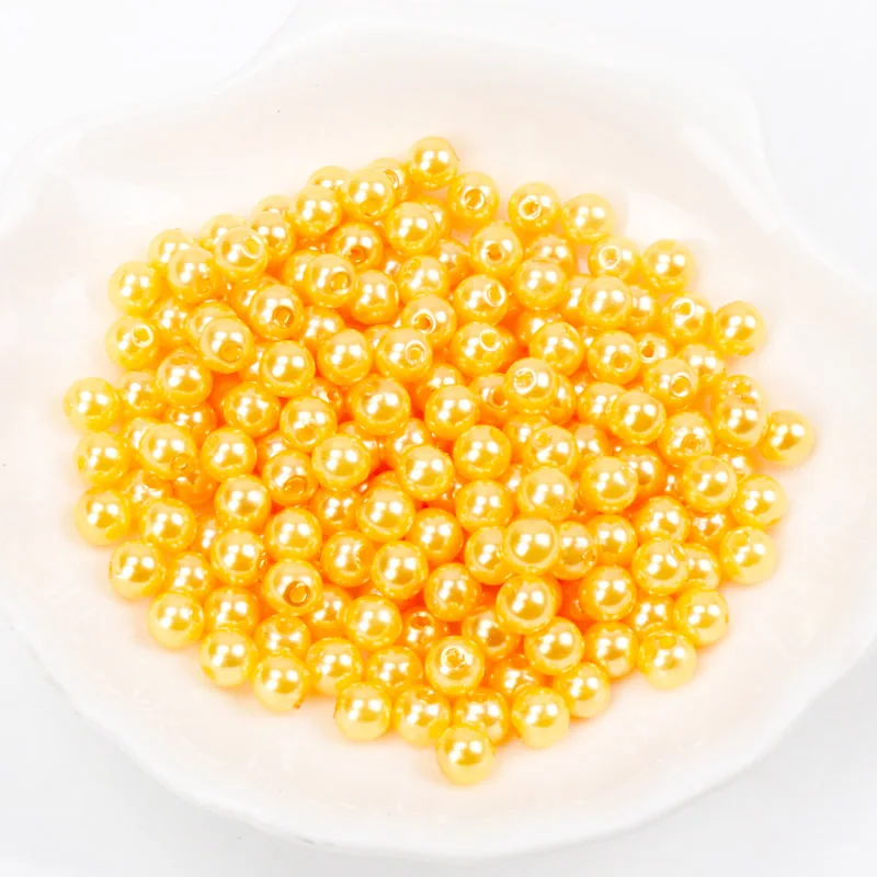 Hot Fashion 4mm 6mm 8mm 10mm Round Imitation Pearl Beads Random