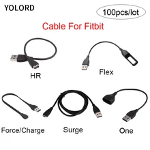 100 шт./лот зарядки для замены зарядка через usb кабель для смарт-часы Fitbit один всплеск Flex HR силы