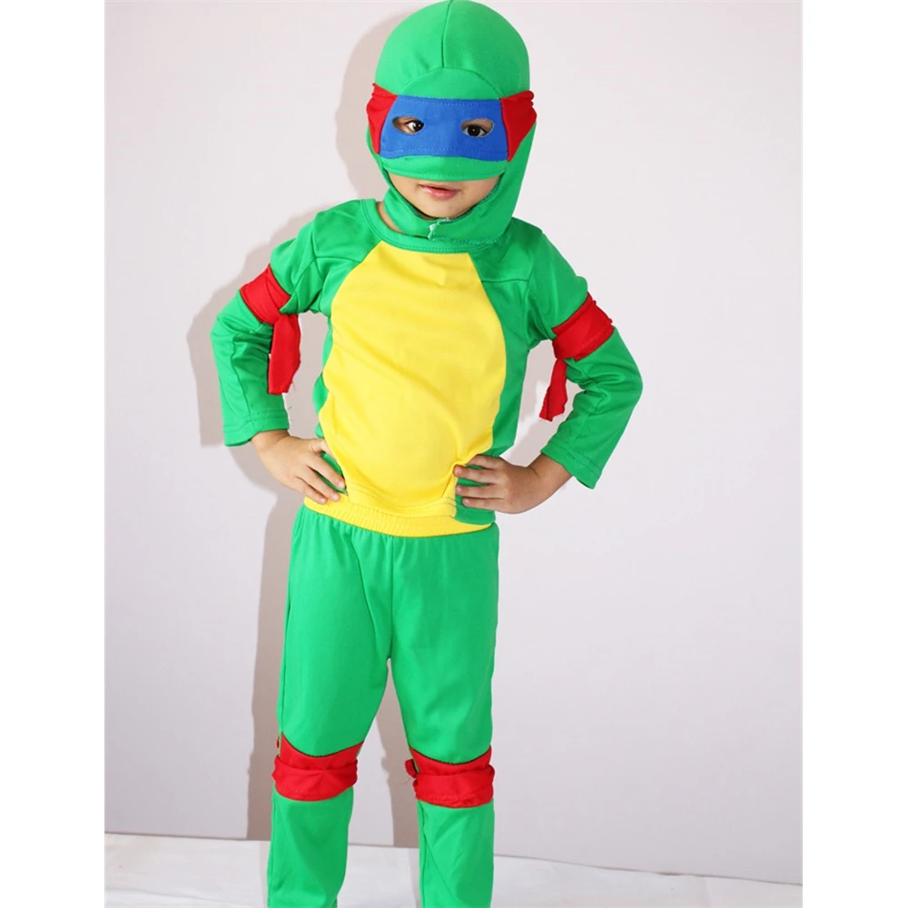 Детский зеленый костюм Leo/Ninja Muscle Ranger Ben The Incredibles, костюм на Хэллоуин для мальчиков, вечерние костюмы для косплея, комплект одежды