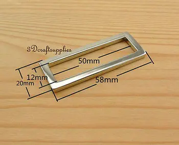 

Rectangle Rings webbing Belt buckle alloy nickel 50 mm 2 inch 10pcs U27