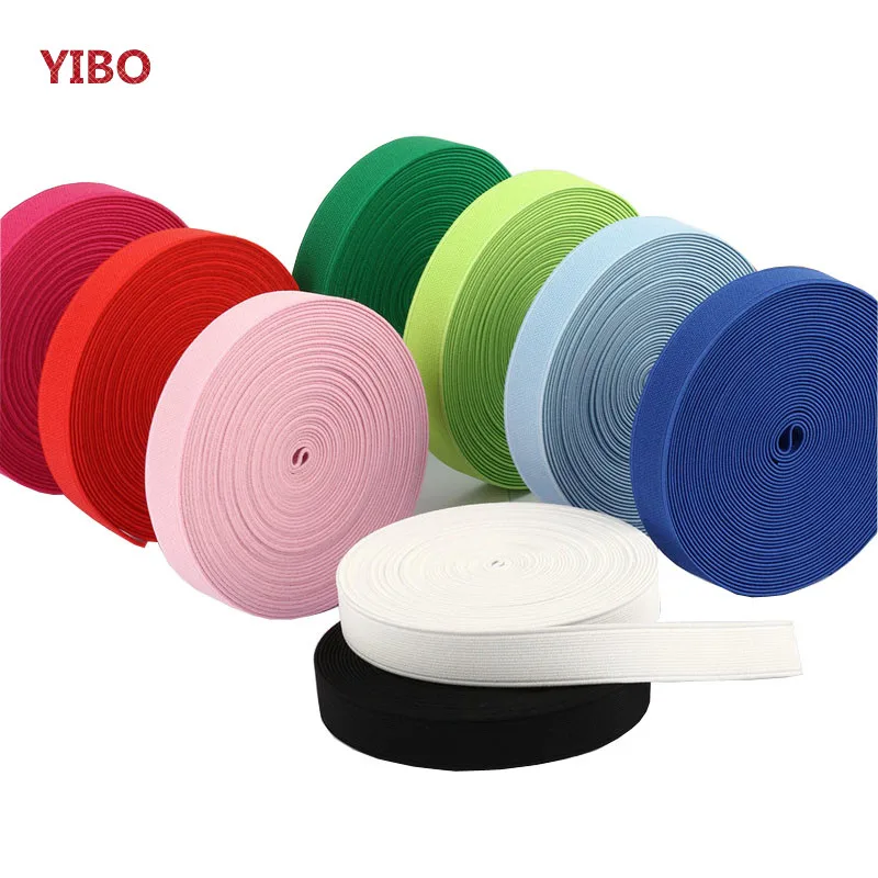 

2 yards multi-color plain weave elastic band 1.5- 2.5 cm color encryption thick double-sided elastic band sewing DIY supplies