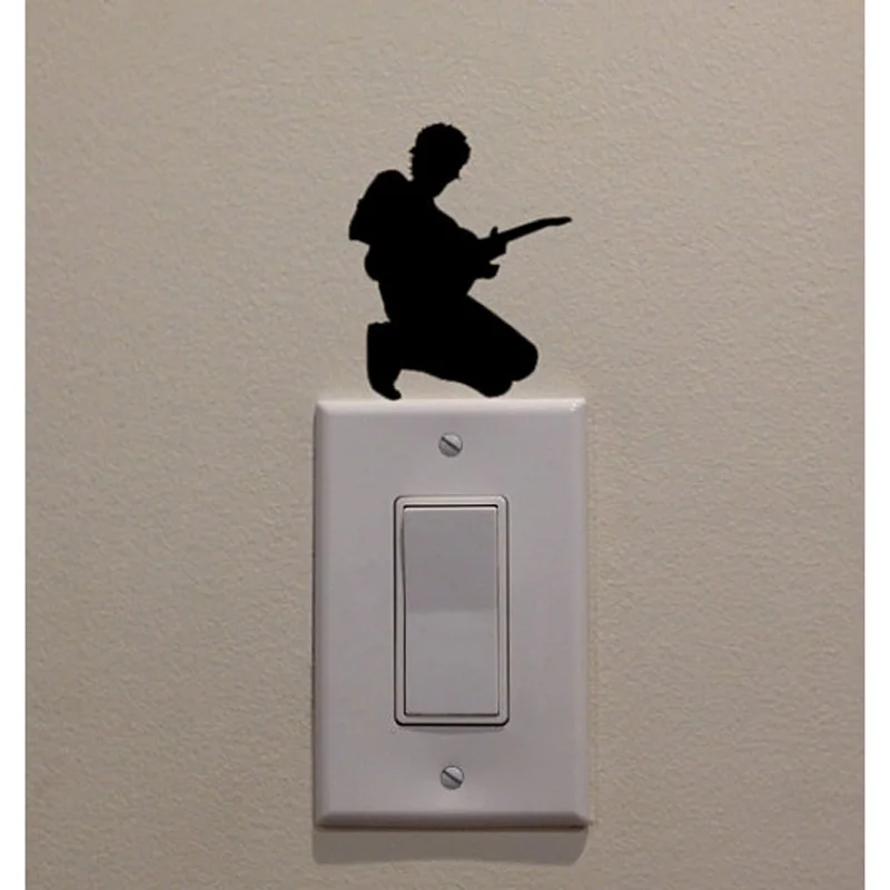 Play Guitar Fashion Switch Vinyl Sticker Bedroom Home Decals 5WS0016 | Дом и сад