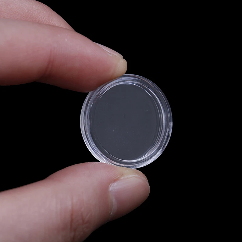 

10pcs 20mm Small Round Transparent Plastic Coin Capsules Case
