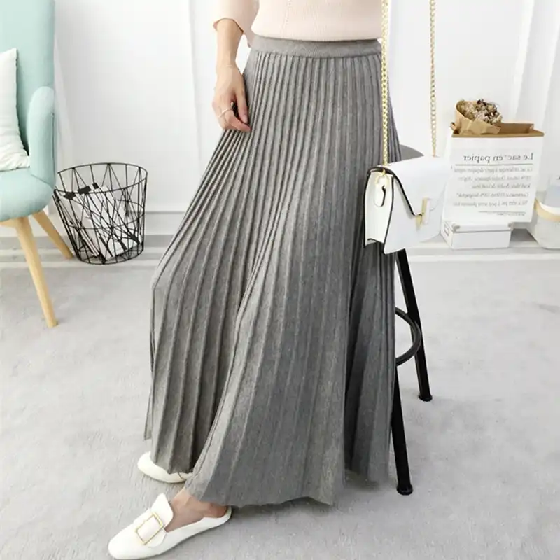 Knit pleated skirt Clearance