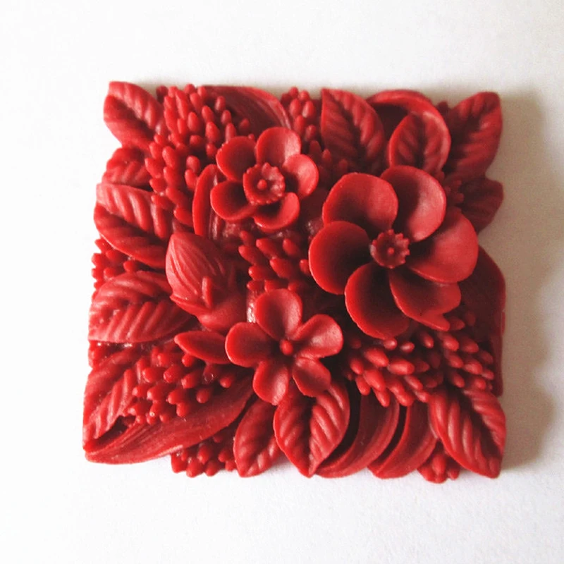 3 отверстия квадратные цветы силиконовые формы для цветов fondant глина инструменты