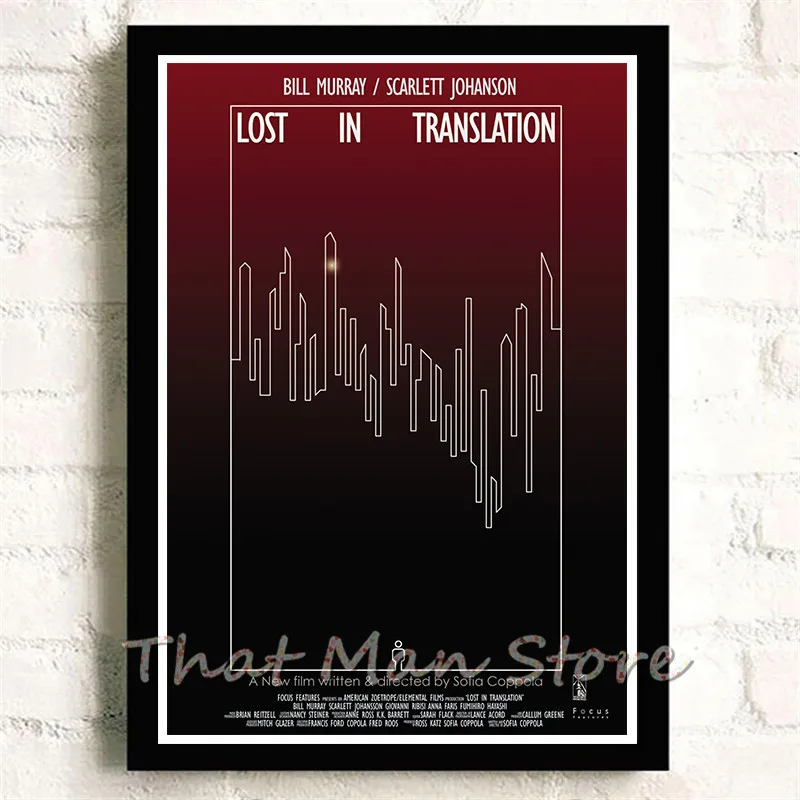 Lost in Translation Movie Home декоративная живопись белая крафт-бумага Плакат 42X30 см