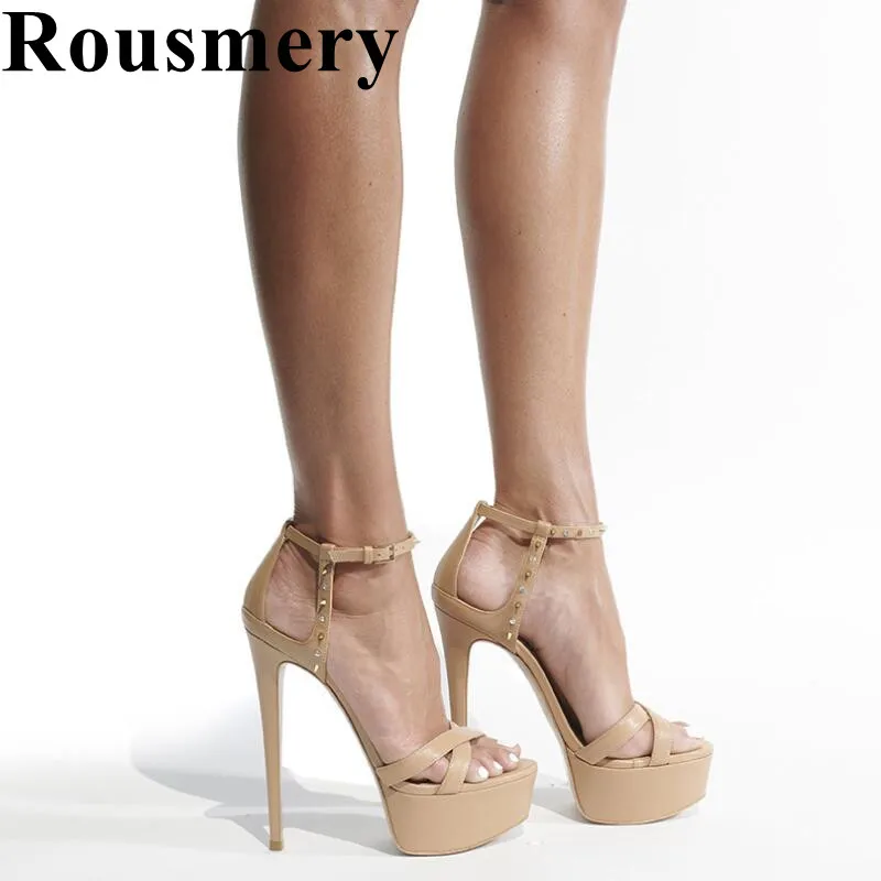 

2019 Summer Fashion Women Sandals Sexy Thin High Heel And Open Toe Platform Design Buckle Strap Cover Heel Fashion Shoes