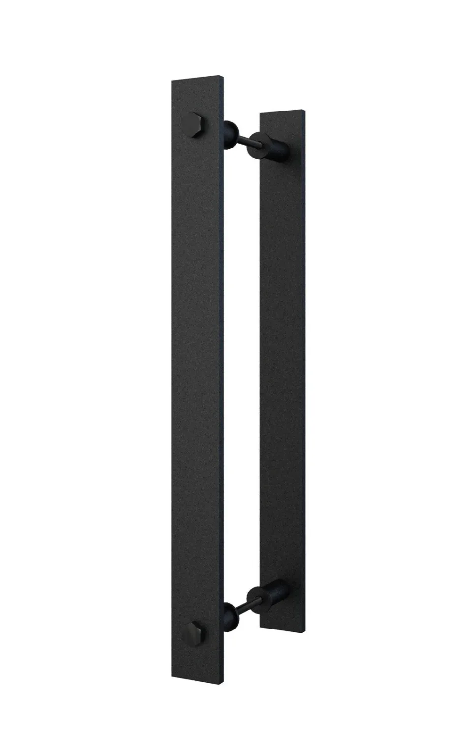 Easy to Install and Heavy Duty Black Stainless Steel Sliding Gate Hardware for Interior and Exterior Doors 11-4//5 Large Barn Door Handle Pull and Flush Set