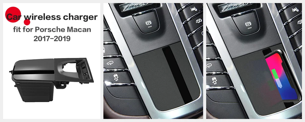 Qi автомобиля Беспроводной Зарядное устройство для iPhone Xs Max Xr X samsung S10 S9 для порш Макан+ интеллектуальный инфракрасный Быстрый Телефон держатель