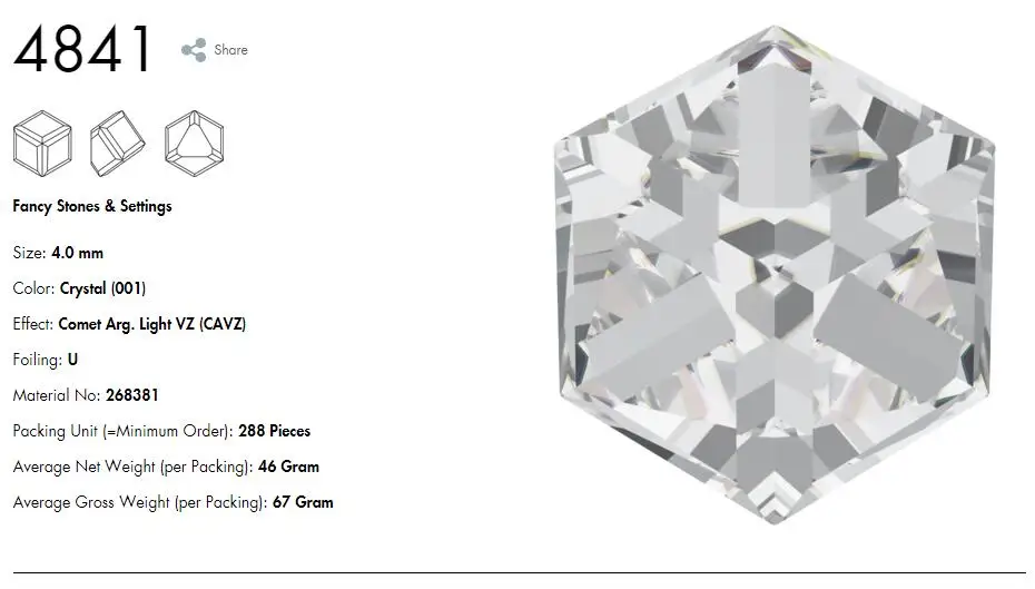 1 шт.) кристалл Swarovski 4841 кубический необычный камень, сделанные в австрийском стиле, Свободные Стразы для изготовления ювелирных изделий своими руками