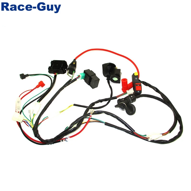 Parts & Accessories Wiring Loom Harness Key Switch Ignition CDI Kit For