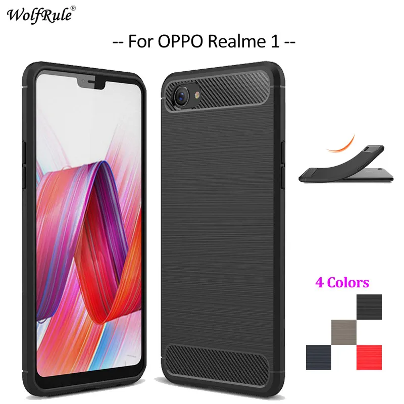 For Cover OPPO Realme 1 Case WolfRule Soft Silicone Fitted Cases Rugged Bumper Phone Funda 6'' |