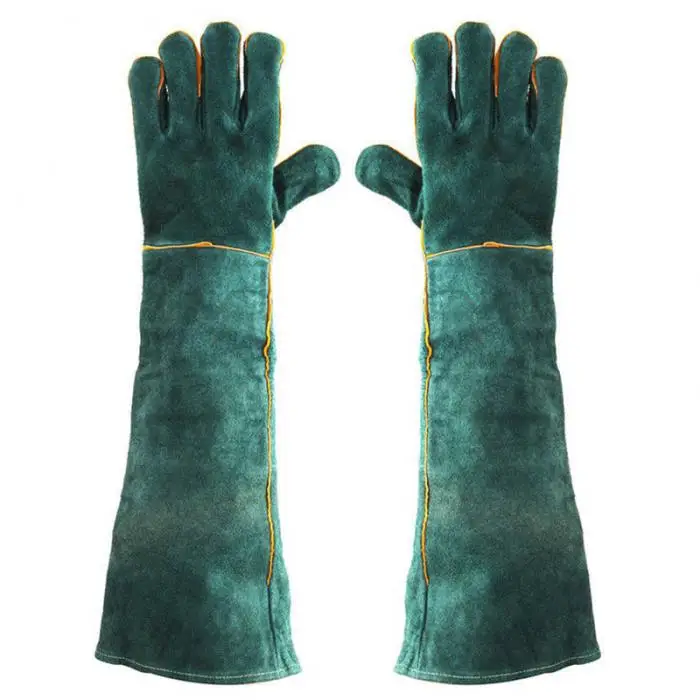 1Pair Electric Welding Gloves High Temperature Resistant Welders Long Gloves 60CM LSMK99