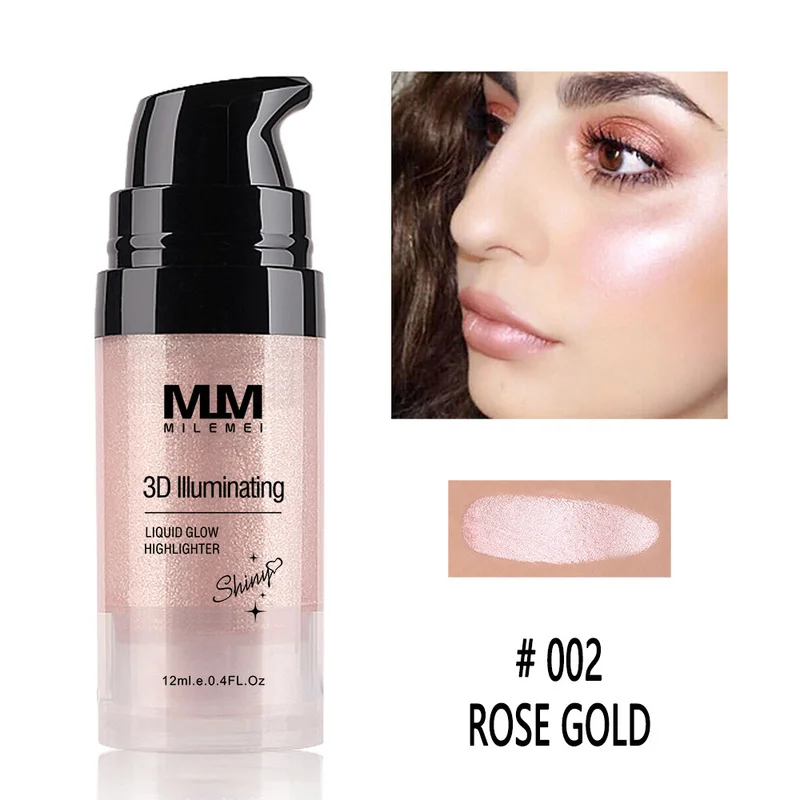 

12ml Makeup Highlighter Contouring Makeup Face Brightener Concealer Liquid Highlighter Primer Bronzer Face Glow Cosmetics TSLM1