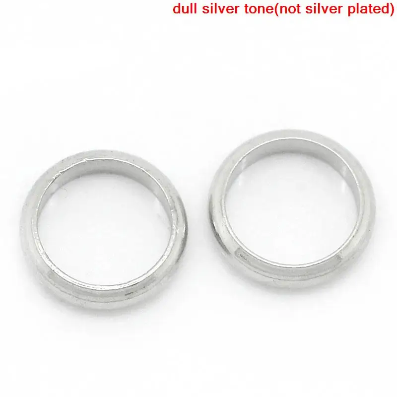 

DoreenBeads Copper Closed Soldered Jump Rings Round Silver Tone 7.0mm( 2/8") Dia, 15 PCs 2016 new