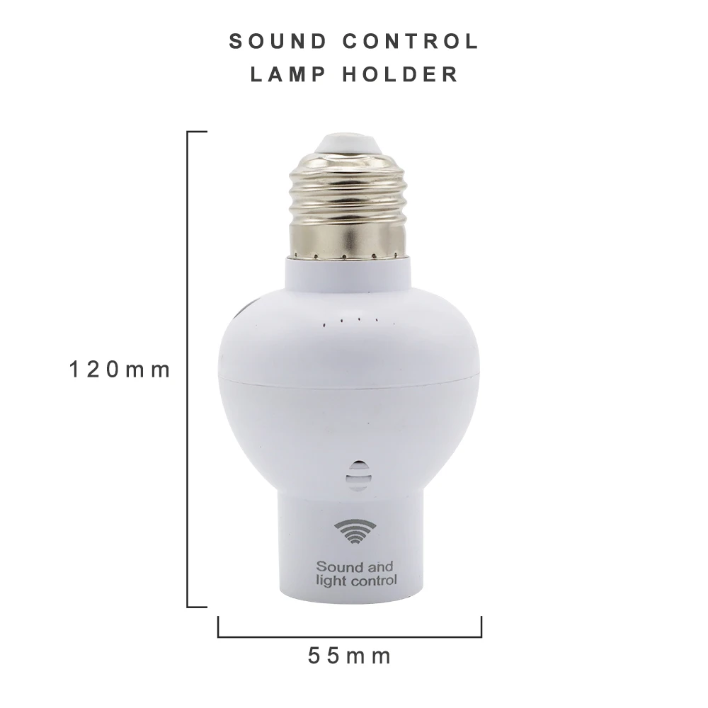 E27 Sound Voice Motion Control Switch Light Sensor Light Lamp Bulb Socket Holder 