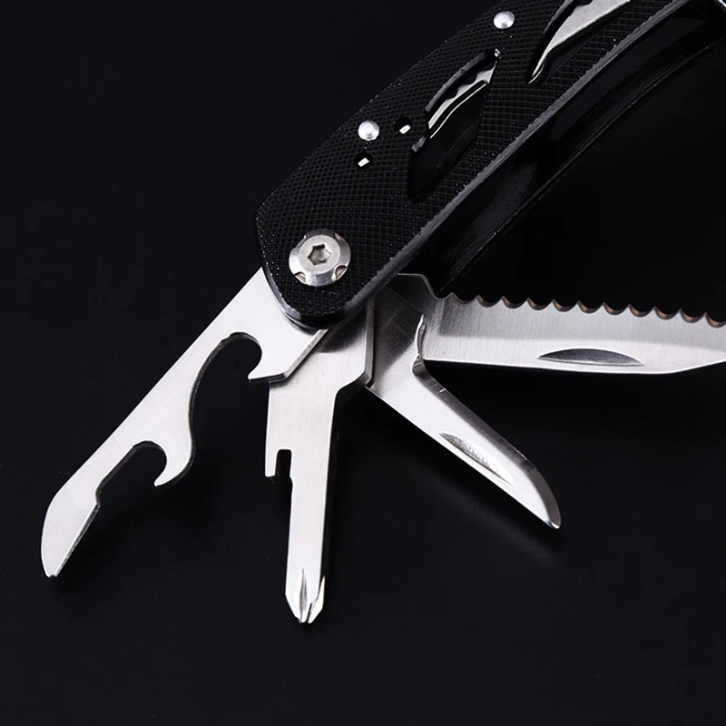

Outdoor Camping Equipment Multi Tools Folding Plier EDC Survival Tools Scissors Screwdriver Bits Gear Multitool Pocket Tool