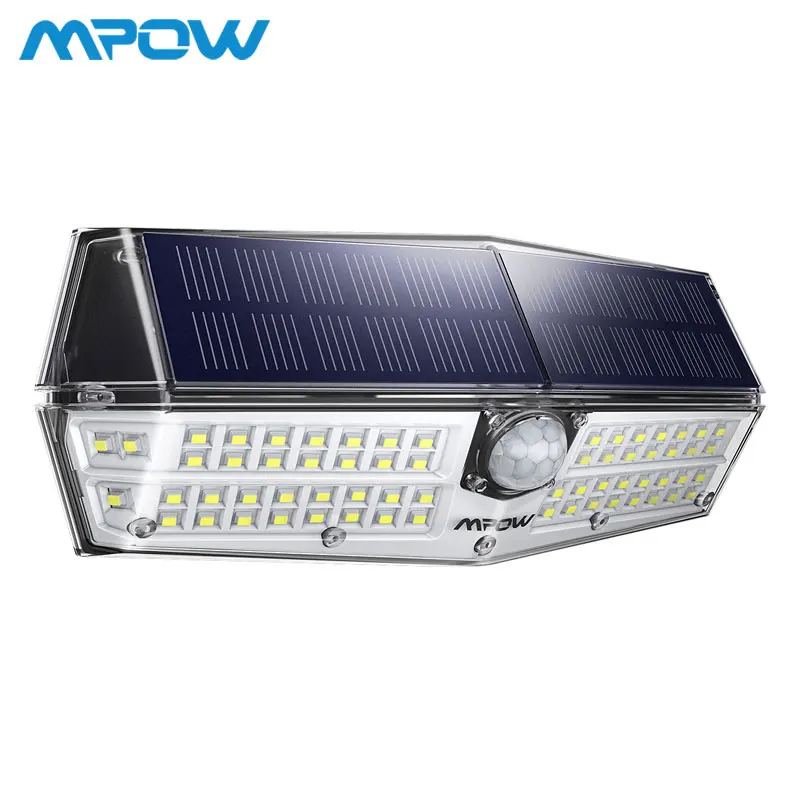 

Mpow CD174 Bright Lighting Solar Powered Light Motion Sensor 66W 66 LED Solar Panel Lamp 3 Adjustable Light Model Outdoor Lamp