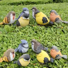 6 шт./лот, милая кукла, Искусственные Птицы, смола, статуэтка, модель дома, газон, садовый декор, украшение, сделай сам, ремесло, миниатюры, подарки