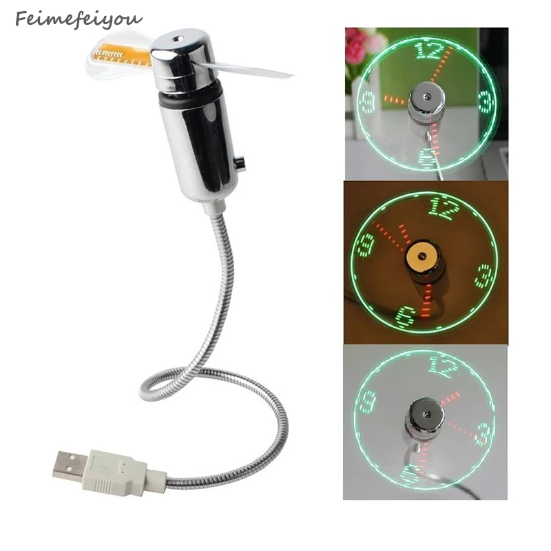 

2019 new ideas christmas must USB LED mini clock display real time clock timing luminous fan night light lamp Wrist watch