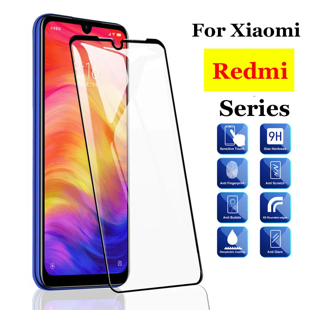 9D Оригинальное Защитное стекло для Xiaomi Redmi Note 7 полное покрытие 3D закаленное стекло Xiomi Xaomi Redmi Note 8 Pro 7 Pro глобальная пленка