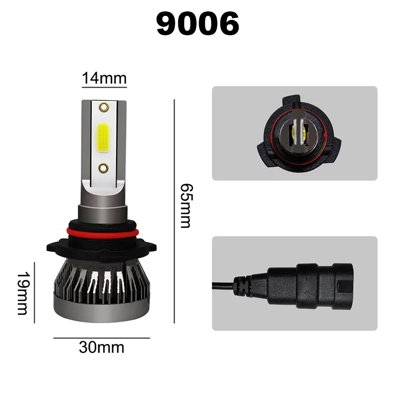 TF30 2 шт. фар автомобиля мини-лампа H7 светодиодный лампы H1 H8 H11 комплект фар 9005 HB3 9006 HB4 6000 К противотуманная фара 12 V Светодиодный светильник 80 W 8000LM