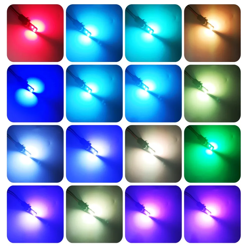 T10 светодиодный купол Лампы для чтения DC12V W5W 194 6SMD 5050 RGB автомобиля Дверные огни с