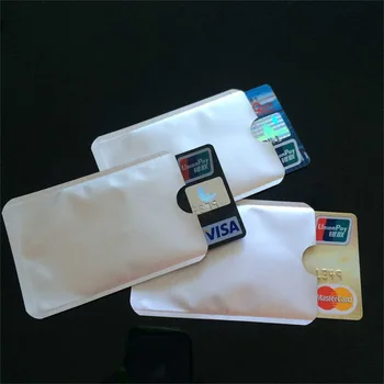 

100 pcs/set Security Card Blocking 13.56mhz NFC Shielded Card Prevent unauthorized scanning ID Card Protection Case