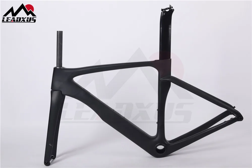 Perfect LEADXUS 2019 Newest CLR350X Disc Brakes Aero Carbon Fiber Racing Bicycle Frame Road Aero Racing Bike Frame 46/49/52/54/56/58cm 3