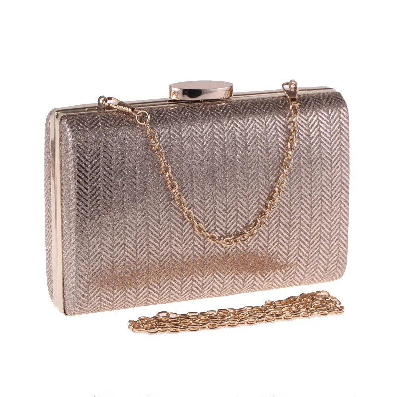 

2019 Wedding Prom Dinner Clutch Bags Hard shell European and American Evening Plaid Bag Fashion Women Chain-type Handbags 8114