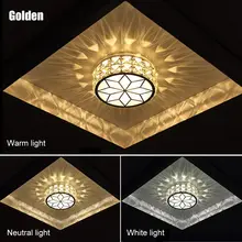 5W Corridor Ceiling Lamp Modern Aisle Veranda Lighting Down Crystal Recessed Mounted LED Ceiling Lights Living Room Bedroom modern corridor mirror crystal ceiling lamp aisle veranda lighting down surface mounted led ceiling lights lampara de techo
