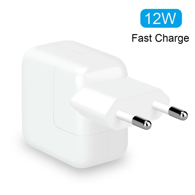 2.4A Fast Charging 12W USB Power Adapter Phone Travel Home Charger for iPhone X 8 Plus 7 6S 5S iPad Mini Air Samsung for Euro EU