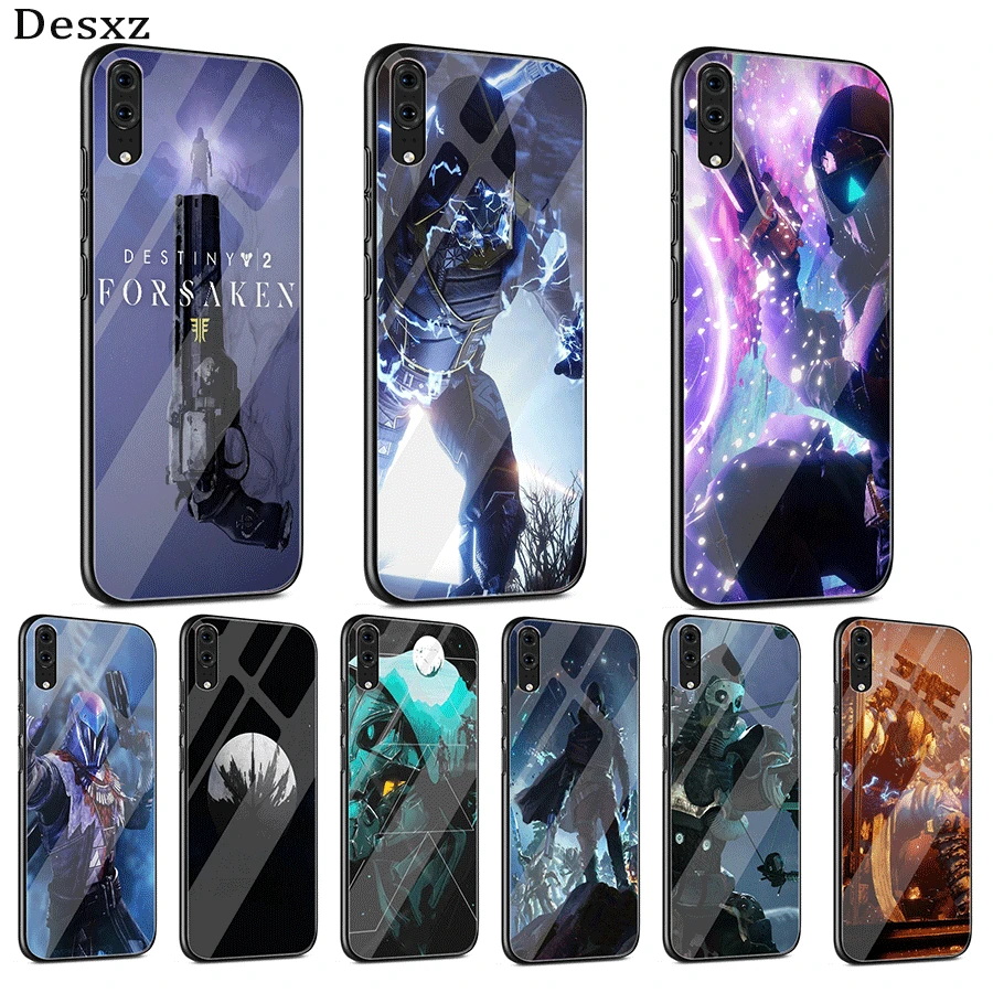 

Desxz Glass Phone Case For Huawei Mate Honor 8X 9 10 7A 20 P30 P20 P10 Lite Pro P Smart Cover Destiny 2 Forsaken Bag