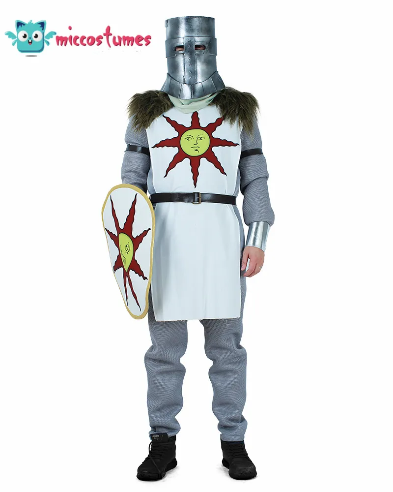 

Dark Souls Solaire of Astora Warrior of Sunlight Cosplay Costume with Shield