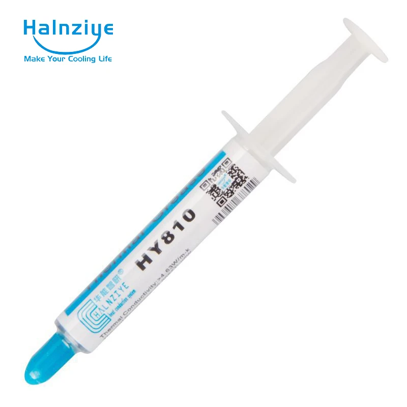 

Halnziye HY810-TU2G 2g Thermal Grease Paste Heatsink Glue Compound Silicone for Computer Desktop CPU GPU LED Heat Sink Grey
