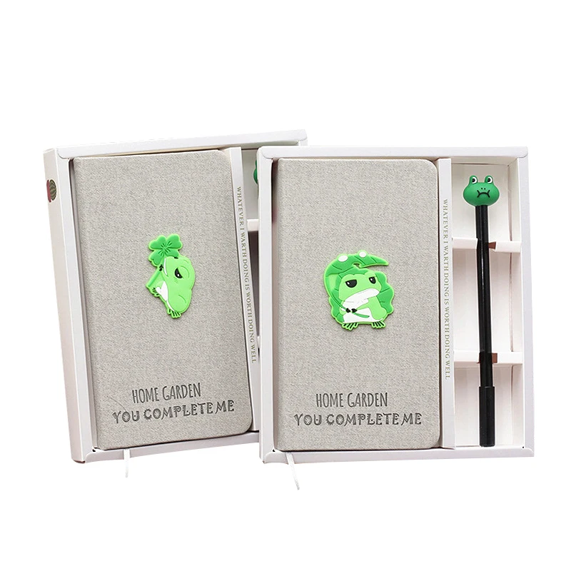 Creative Cute Frog Notebook With Pen Ornament Desktop Craft Student Kids Gift Home Decor Accessories Love Diary Notepad | Дом и сад