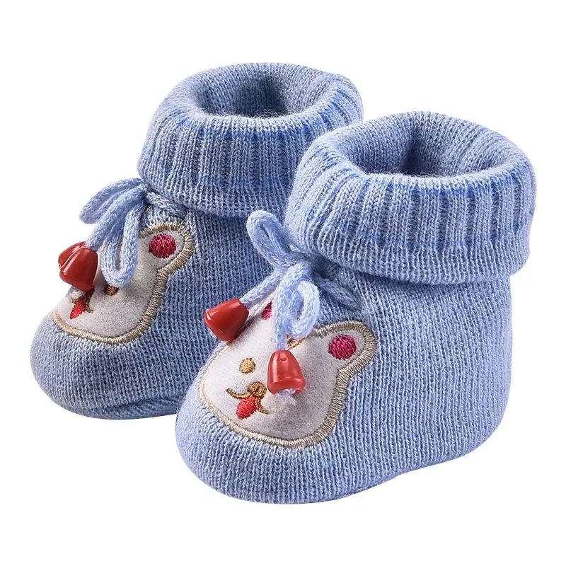 Для новорожденных, для маленьких мальчиков обувь для девочки мягкая подошва противоскользящая обувь, сапоги детские ходунки осень-зима Детские Обувь с рисунком из мультфильмов для детей от 0 до 6 месяцев