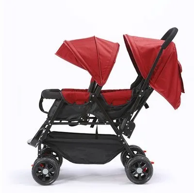 

7.8 Double Baby Stroller For Twins Omni-directional Wheels Half Lying Twin Baby Stroller Baby Double Jogging Stroller 360 Degree