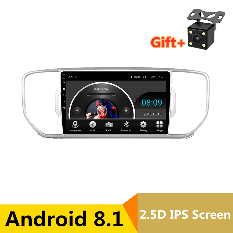 

9" Android 8.1 Car DVD Video Player GPS for KIA Sportage 3 4 2016 2017 2018 KX5 audio stereo radio headunit navigation wifi