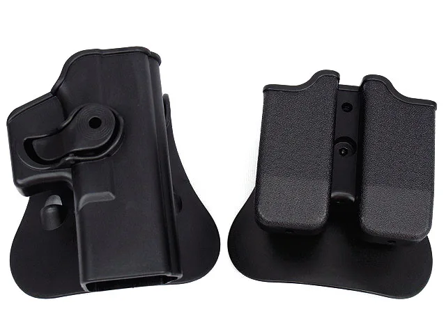 

IMI Style Tactical GLOCK 17/19 RH Pistol & Magazine Paddle Holster Black Tan