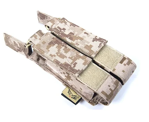 FLYYE FY-PH-M027 MP7 Molle двойной открытый Топ маг Чехол для наружного фонарика тактический жилет сумка сумки прилагается посылка - Цвет: AOR1