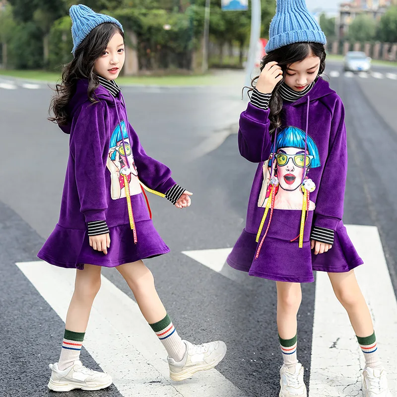 Winter Dress Christmas Dress Toddler Girl Clothing 2018 New Fashion Print Hooded Long Sleeve Warm Casual Dress 4 5 6 7 8 9 10 11 Winter Dress Christmas Dress Toddler Girl Clothing 2018 New Fashion Print Hooded Long Sleeve Warm Casual Dress 4 5 6 7 8 9 10 11