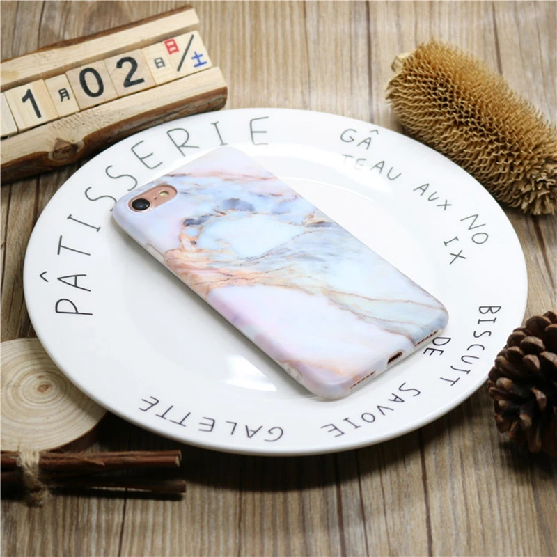 Marble Phone Case For iPhone 6s 7 Plus Cases TPU Silicone Matte Marble Cover For iPhone 7 7 Plus Cases For iPhone X 6 6s Capinha (2)