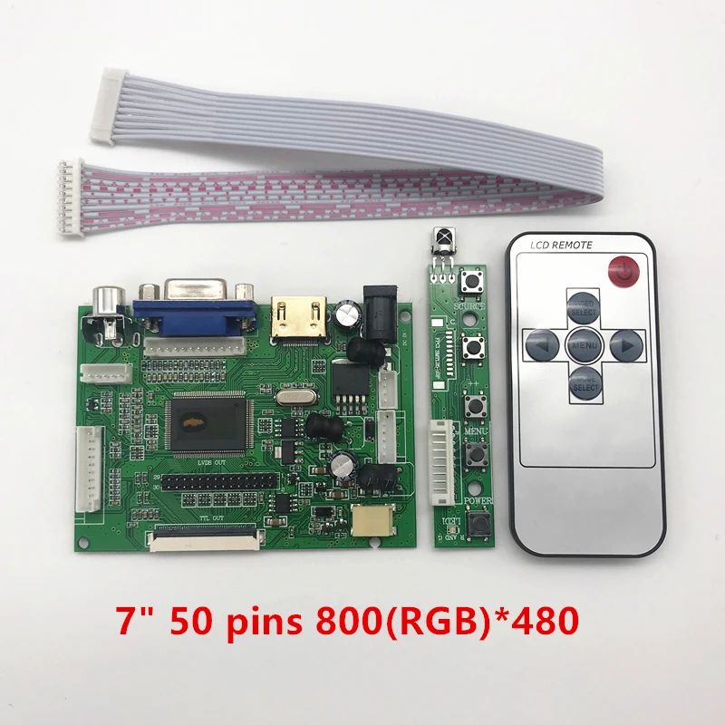 Плата контроллера skylarpu ЖК дисплей TTL LVDS HDMI VGA 2AV 50 PIN для AT070TN90 92 94 поддержка