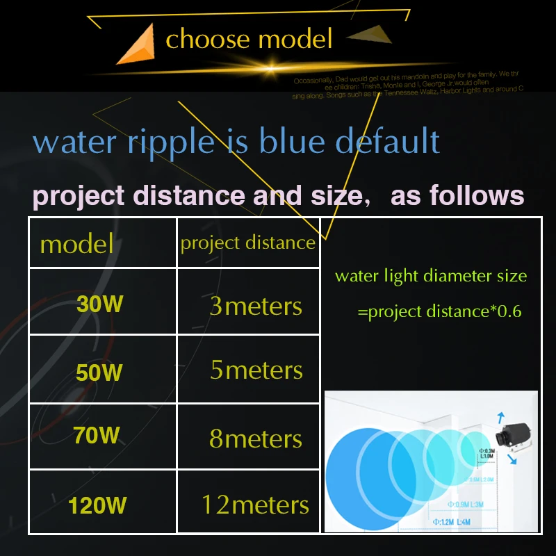 Azul à Prova Onda de Água Projeção a Laser para Festa Luz de Palco Oceano Dwaterproof Água Projetor Criar Uma Efeito Ondulação Atmosfera Mostrar Led 8 projetor luz de palco criar uma onda