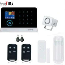 SmartYIBA WIFI APP Control WIFI Wireless GSM Alarmes Infared Motion Magnetic Door Sensor Siren Horn Alarm Kits