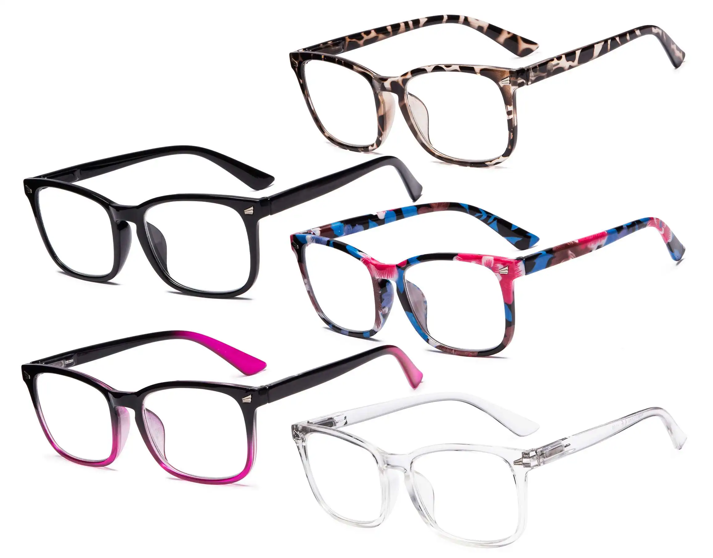 RT1801-5pc-Mix Eyekepper стильные оптические очки для чтения, очки для женщин и мужчин, 5-pack, разные цвета - Цвет оправы: RT1801-5pc-Mix