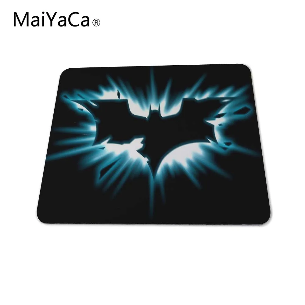 Maiyaca Прохладный Роскошные печати пользовательские личности популярные Бэтмен Логотип Прямоугольник Игры нескользящей резиновой Мышь pad