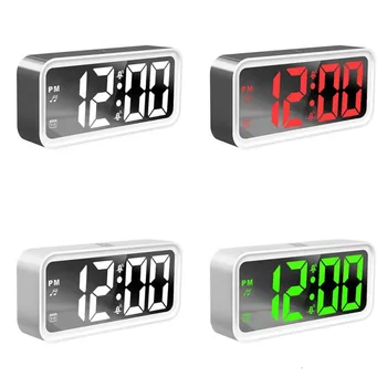 

LED Home Alarm Clock Digital Desk Bedroom Gadget Digital USB Charged Digital Display Noctilucent Clock Super Silent for
